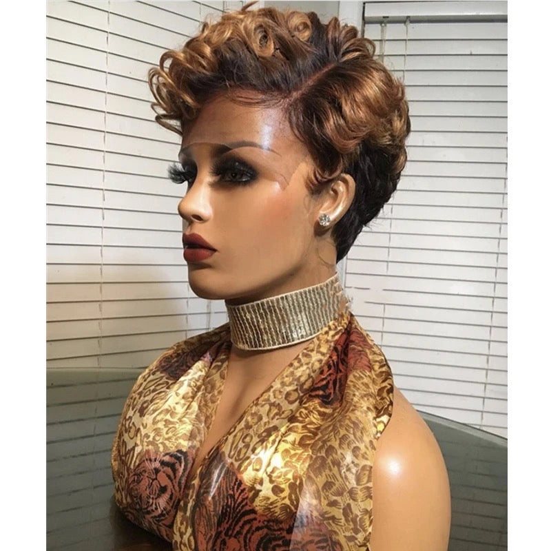Brazilian Pixie Cut Wig Ombre