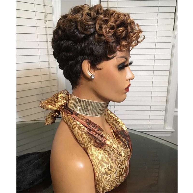 Brazilian Pixie Cut Wig Ombre