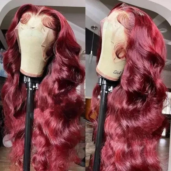 Peruvian Body Wave 99J Fullfrontal Glueless Double Drawn