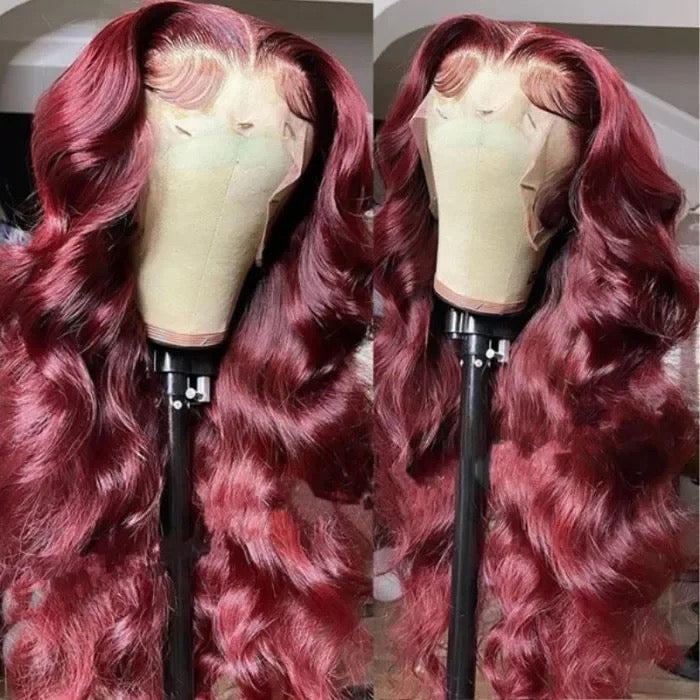 Peruvian Body Wave 99J Fullfrontal Glueless Double Drawn